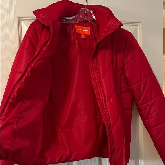Joe Fresh Red Puffer Jacket - Picture 3 of 6